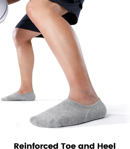 Miniatura 4 de IDEGG - Calcetines invisibles para hombre de corte bajo, calcetines cortos de tobillo para hombres, calcetines deportivos casuales con agarre
