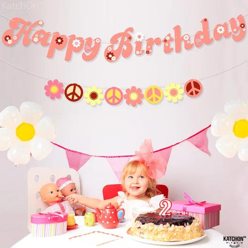 Miniatura 3 de KatchOn, Groovy - Cartel de feliz cumpleaños, grande, de 10 pies, sin bricolaje, dos geniales carteles de cumpleaños para decoraciones de fiesta