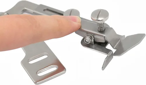 Miniatura 5 de Guía de costura de costura Presser Foot Fine Tucker Gauge Herramienta de bricolaje ajustable con destornillador para máquina de coser industrial