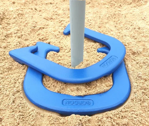 Miniatura 3 de Gordon - Herraduras profesionales para lanzar – NHPA sancionada por juego de torneos – Construcción forjada – Un par (2 zapatos) – Peso medio Azul