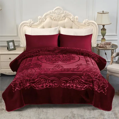 Miniatura 12 de MERRY HOME - Manta de forro polar coreana tamaño king, 85 x 95 pulgadas - 9 libras, capa individual, manta de visón suave y cálida, manta gruesa