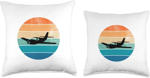 Miniatura 3 de Vintage Retro Airplane Gift Idea ulm Man Personalised Throw Pillow