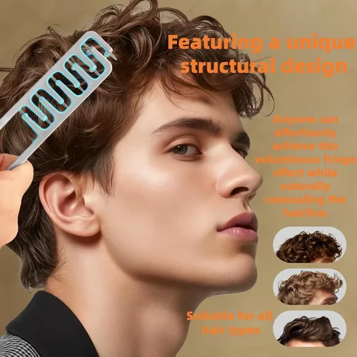 Miniatura 3 de Texture Comb, Volumizing Fluffy Texture Styling Comb for Men and Women, Wide-Tooth Texturizing Styling Tool for Volume & Fringe Parting, Grey