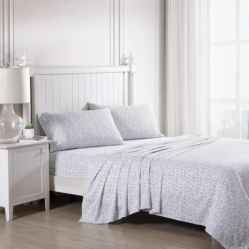 Miniatura 2 de Laura Ashley - Juego de sábanas Queen, Sábanas de cama extremadamente suaves con una sensación ligera y naturalmente sedosa de algodón satinado