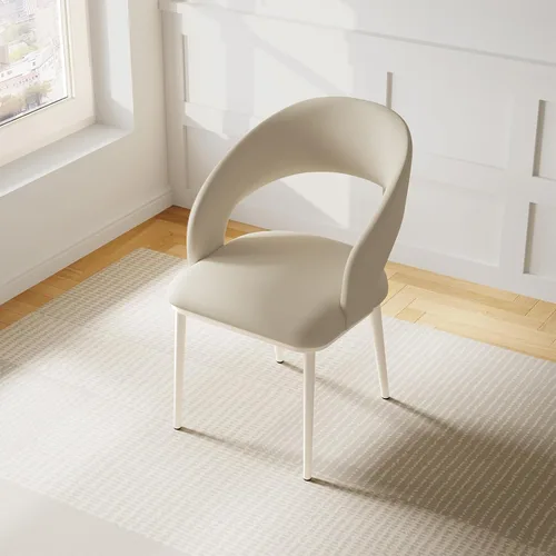 Miniatura 8 de Juego de 2 sillas de sofá, sillas de escritorio modernas, sillas de comedor de cocina con patas de metal para oficina en casa, dormitorio y sala