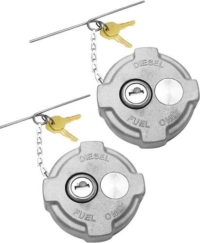 Miniatura 7 de 2 1/4" Tapa de Combustible Diesel con Bloqueo para Remolque Reefer International MD Ford 650 750 Camión Semi, Reemplazo de Tapa de Tanque