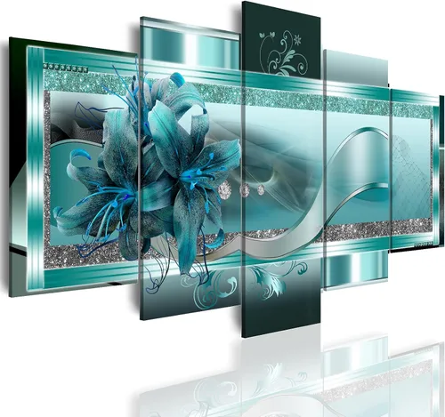Miniatura 14 de LUDUHU Impresión en lienzo con diseño de flores de orquídea amarilla, pintura abstracta para pared, decoración del hogar, obra de arte, imagen
