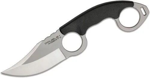 Miniatura 2 de COLD STEEL Double Agent II Plain Edge Durable Lightweight Japanese AUS8A Steel Clip Point Shape 3" Fixed Blade Tactical Outdoor Hunting Knife