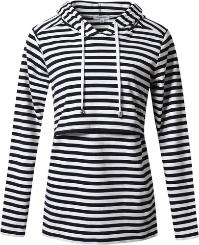 Miniatura 150 de GINKANA Sudadera con capucha para mujer, manga larga, lactancia materna, ropa casual