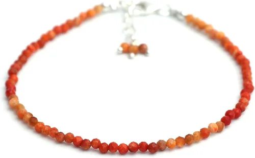 Miniatura 26 de Pulsera ajustable de plata esterlina 925 con cuentas completas para mujer, cuentas de piedras preciosas naturales, pulsera delicada, regalo