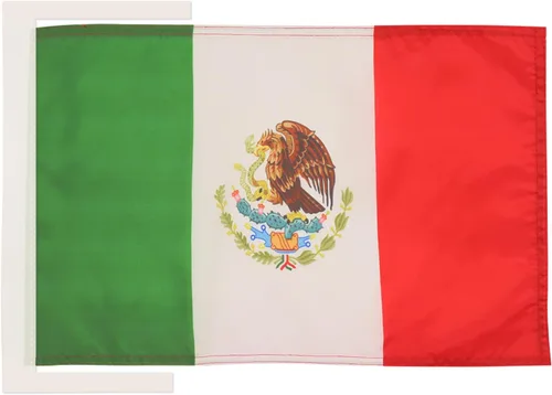 Bandera de México AZ FLAG, 45.7 x 30.5 cm, con cordones - Pequeñas banderas mexicanas de 30 x 45 cm - Bandera de 45.7 x 30.5 cm
