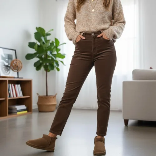 Miniatura 121 de CUSHIONAIRE, Hip 2 - Botas de nieve de gamuza auténtica para mujer, sin cordones, con cómodo forro de piel de oveja sintética + espuma viscoelástica