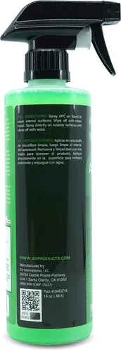 Miniatura 2 de 3D Limpiador multiusos – Limpiador interior y exterior de alto rendimiento para vinilo, cuero, plástico, tela, alfombra y más, 16 onzas