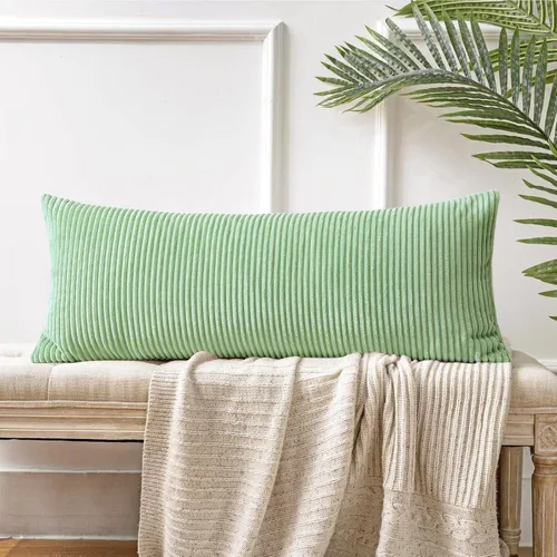Miniatura 77 de Artscope Fundas de Almohada de Pana a Rayas Acogedoras Súper Suaves Decorativas Cuadradas Fundas de Cojín para Sofá Sillón Dormitorio Decoración