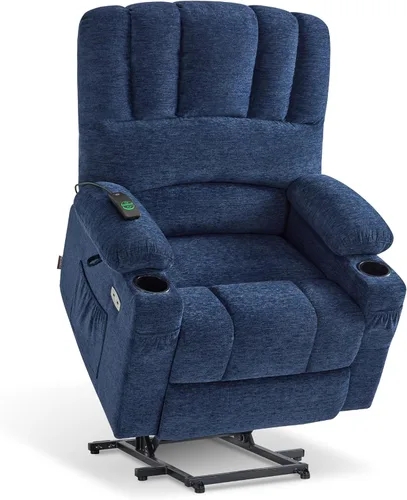 Miniatura 13 de MCombo Silla Reclinable Elevadora Eléctrica de Gran Tamaño para Ancianos, Silla Elevadora con Calor y Masaje, Reclinable Elevadora para Grandes