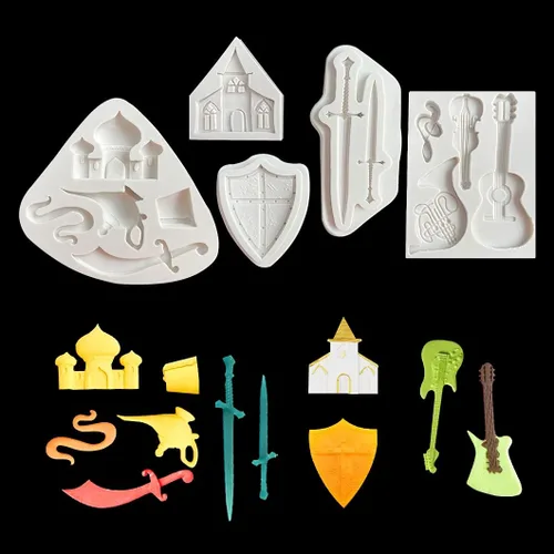 Miniatura 11 de Rolin Roly Moldes de silicona para pasteles de fondant, molde de silicona 3D para dulces, tortuga, hoja, moldes reutilizables, proyectos