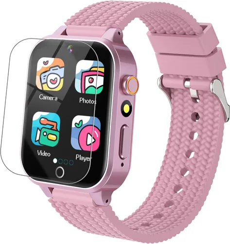 Miniatura 10 de Reloj inteligente para niños, regalo para niños de 3 a 12 años, 2 protectores de pantalla, 26 juegos de rompecabezas, cámara HD, video, reproductor