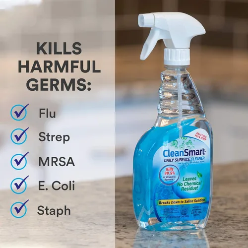 Miniatura 3 de CleanSmart Limpiador diario de superficies y desinfectante seguro para mascotas, mata el 99.9% de los virus, bacterias, botella de 23 onzas