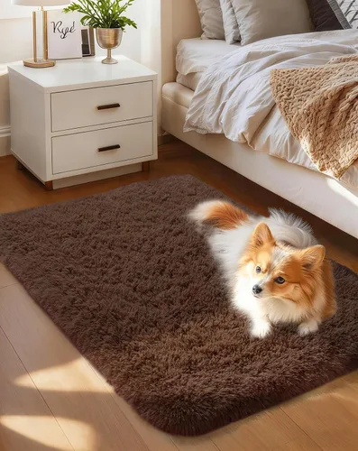 Miniatura 35 de Ophanie Alfombra Verde de Césped, Alfombras de Área para Dormitorio, Alfombra Shag Esponjosa de 4x6 pies, Suave Peluda Afelpada Linda para Niños 7