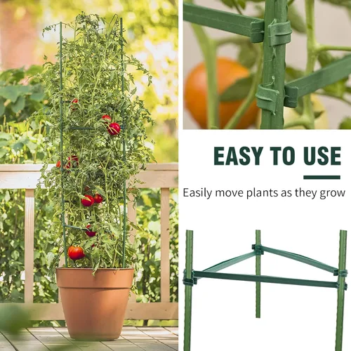 Miniatura 2 de 100 brazos de estaca para jaula de tomate, conectores de enrejado expandibles de 11.8 pulgadas, soportes de estaca de tomate, estacas de bayoneta