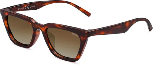 Miniatura 8 de SOJOS Gafas de sol polarizadas cuadradas estrechas estilo ojos de gato para mujeres, retro, modernas, para conducir SJ2169