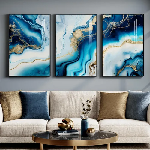 Miniatura 33 de Framed Sage Green Abstract Landscape Wall Art for Bedroom, 3 Piece Modern Canvas Prints Paintings Artwork for Walls, Minimalist Nature Pictures for
