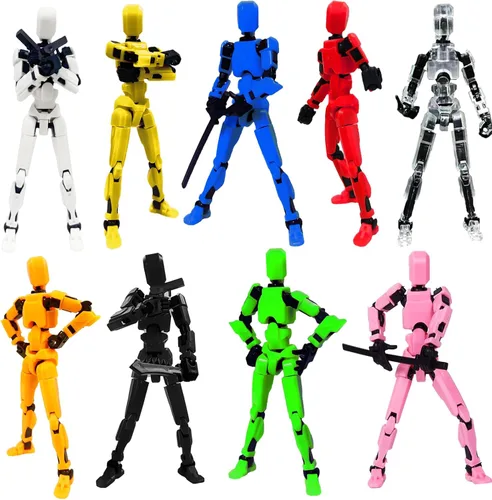 DANONI Titan 13 figura de acción, Lucky Robot 13 figuras de acción, figura impresa en 3D, figura de acción de robot ficticio 13, figuras de acción 9