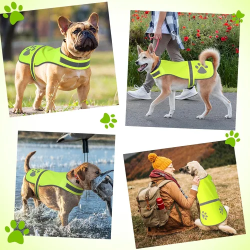 Miniatura 6 de Candofly Chaleco reflectante para perro, chaleco reflectante de alta visibilidad, chaleco ligero de seguridad para mascotas, para caminar por