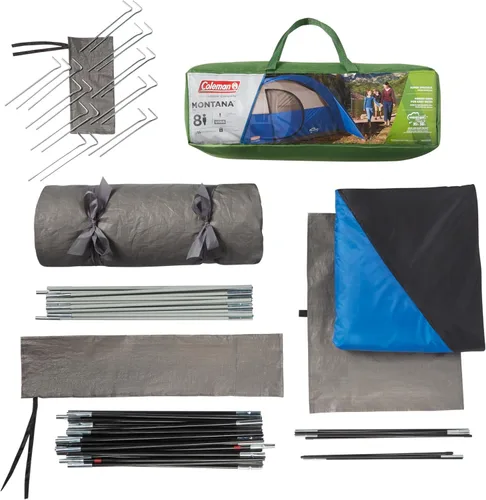 Miniatura 5 de Coleman Montana Camping Tent with Rainfly, Weatherproof Family Tent Sets Up in 15 Mins, Fits Multiple Airbeds