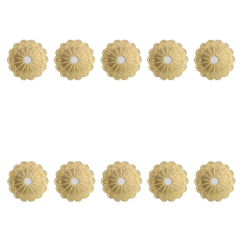 Miniatura 3 de Tiazza 10 piezas de arandelas con placa trasera de latón - Accesorios de ferretería de decoración de muebles clásicos