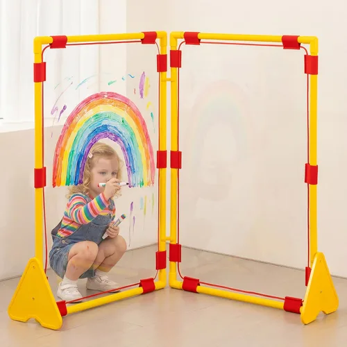 Miniatura 13 de Paquete de 2 paneles de juego – Divisores de aula para separación de habitaciones, divisores versátiles para niños y espacios de aprendizaje