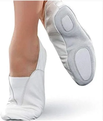 Miniatura 2 de Zapatillas de gimnasia con suela de caucho, zapatillas de gimnasia en piel de cabra, todos los tamaños, estilo similar a Capezio