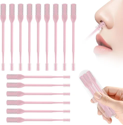 Miniatura 29 de Cortador de pelo nasal 2 en 1, recortador manual de doble cara con cepillo, cuchillo de nariz giratorio de 360° para hombres y mujeres, herramienta