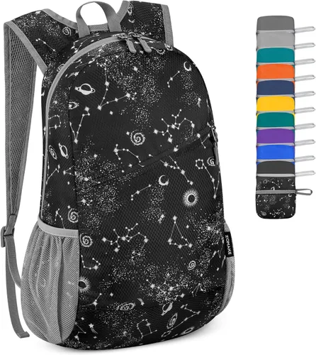 Miniatura 22 de ZOMAKE Mochila ligera y plegable, mochila pequeña para senderismo, resistente al agua, bolsa de día para viajes (azul oscuro)