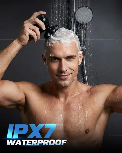 Miniatura 7 de Afeitadoras de cabeza para hombres Blad, cuchillas flotantes 7D, afeitadora eléctrica de cabeza IPX7, resistente al agua en seco y húmedo