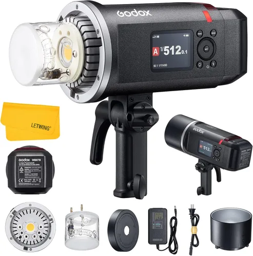 GODOX AD600BM II - Estroboscópico flash para exteriores, monolight portátil HSS de 600 W 1/8000s, lámpara de modelado LED de 40 W, 500 destellos de