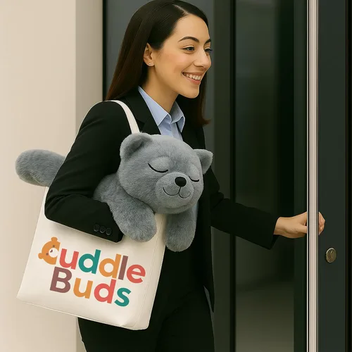 Miniatura 6 de Cuddle Buds Peluche de gato con peso de 3 libras para necesidades sensoriales, peluche grande de gato de 20 pulgadas, animales de peluche