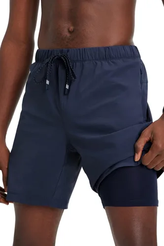 Miniatura 14 de Fabletics The One - Pantalón corto para hombre (forro), entrenamiento, natación, ligero, de secado rápido, bolsillo con cremallera, tejido elástico