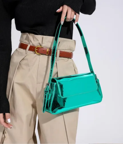 Miniatura 2 de Bolso de noche para mujer, bolso de mano Y2k, plateado brillante, bolso de mano, bolso de fiesta, lindo bolso metálico