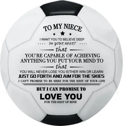 Miniatura 13 de KWOOD Balón de Fútbol Clásico Personalizado, Balón de Fútbol Grabado con Bomba Premium para Entrenamiento y Recreación, Disponible