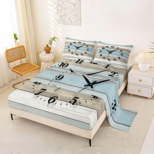 Miniatura 39 de Erosebridal Juego de sábanas de ancla náutica, sábanas de brújula oceánica, tamaño individual para niños, adolescentes, adultos, decoración