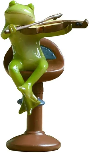 Miniatura 3 de Estatuas de rana miniatura de jardín - Que tengas un buen día Smile Everyday Flower Frog