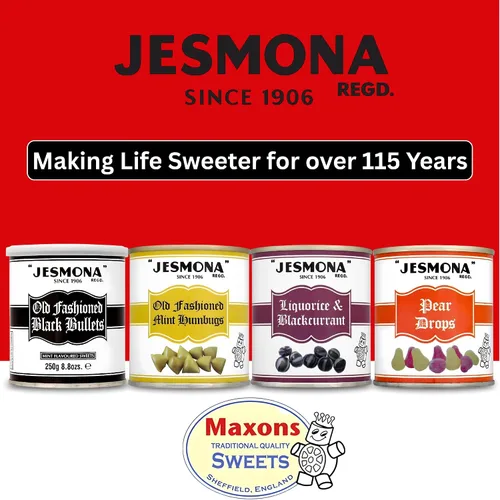 Miniatura 7 de Jesmona Caramelos de regaliz y grosella negra – Caramelo duro británico de 8.8 onzas (8.8 onzas), lata de regalo redonda, bolas de regaliz