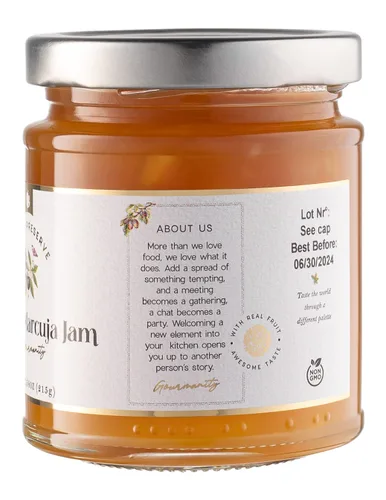Miniatura 2 de Gourmanity Mermelada de mango y maracuyá, dulce con un toque de sabor agrio, todas las deliciosas conservas de frutas naturales ideales