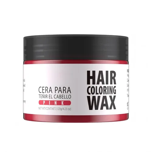 Gowwim Color de cera para el cabello, tinte temporal para el cabello, cera natural y no grasosa para mujeres y hombres, 4.23 onzas, rosa