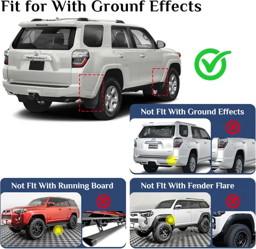 Miniatura 7 de Guardabarros aptos para Toyo-ta 4Runner 2014-2019 (solo compatible con modelos Ground Effects) - Sin guardabarros acampanados o estribos