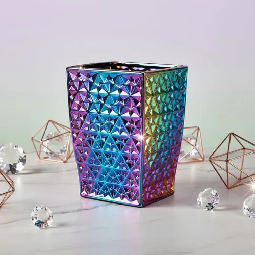 Miniatura 10 de Bote de basura cuadrado de cerámica dorado para cocina, papelera, contenedor de basura para baño, dormitorio, cocina, oficina en casa y habitación