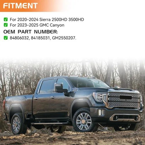 Miniatura 5 de Luces LED de marcador lateral blanco secuencial dinámico para camioneta GMC Sierra 2500HD 3500HD 2020 2021 2022 2023 2024, lámpara reflector