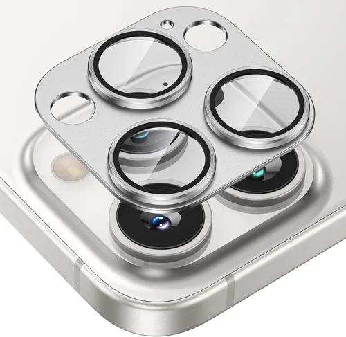 Miniatura 11 de Tensea Protector de lente de cámara para iPhone 16 Pro/iPhone 16 Pro Max/iPhone 15 Pro/iPhone 15 Pro Max, cubierta de vidrio templado de aleación