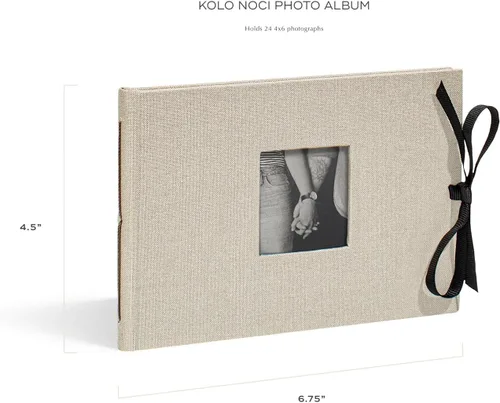 Miniatura 2 de Kolo Noci - Álbum de fotos pequeño de 4 x 6 pulgadas, con capacidad para 24 fotos, ideal para bodas y libros de bebé, platino